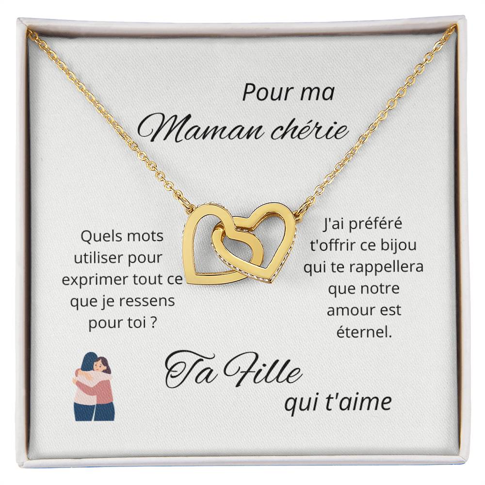 Collier - Maman nos cœurs sont entrelacés