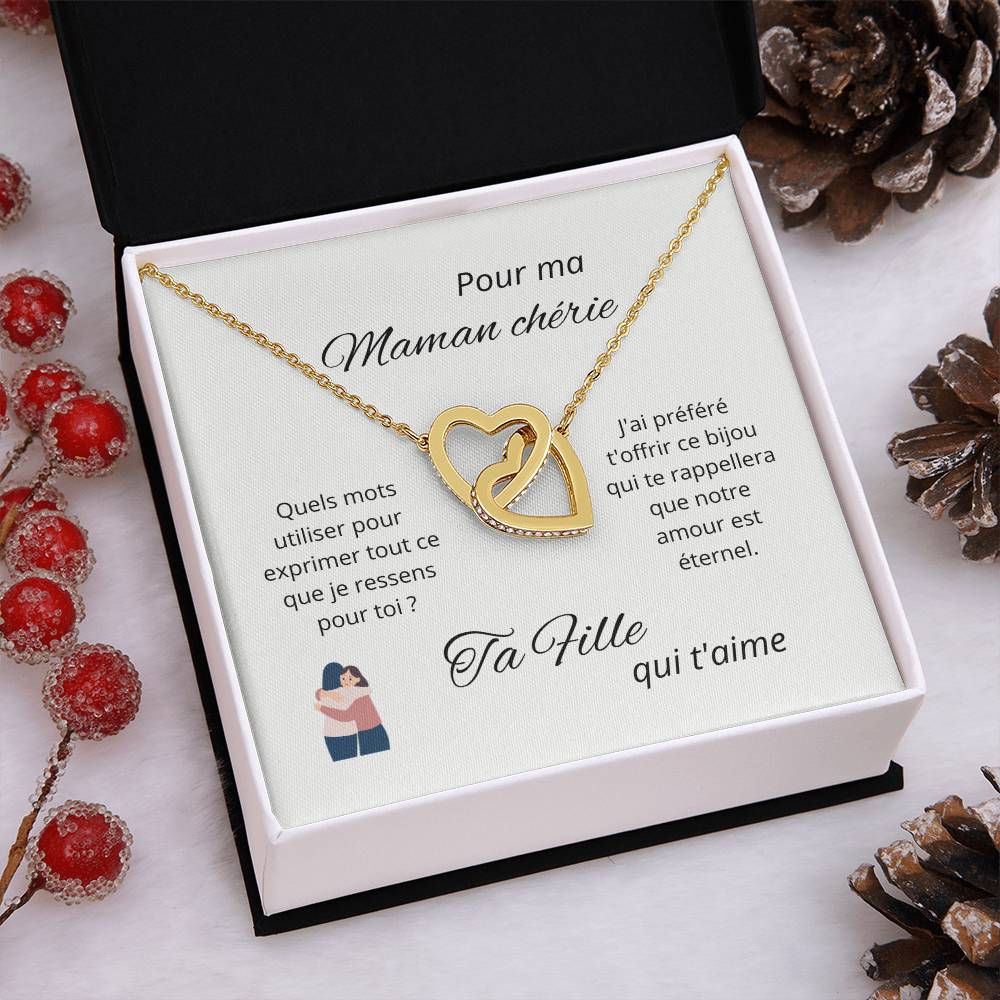 Collier - Maman nos cœurs sont entrelacés