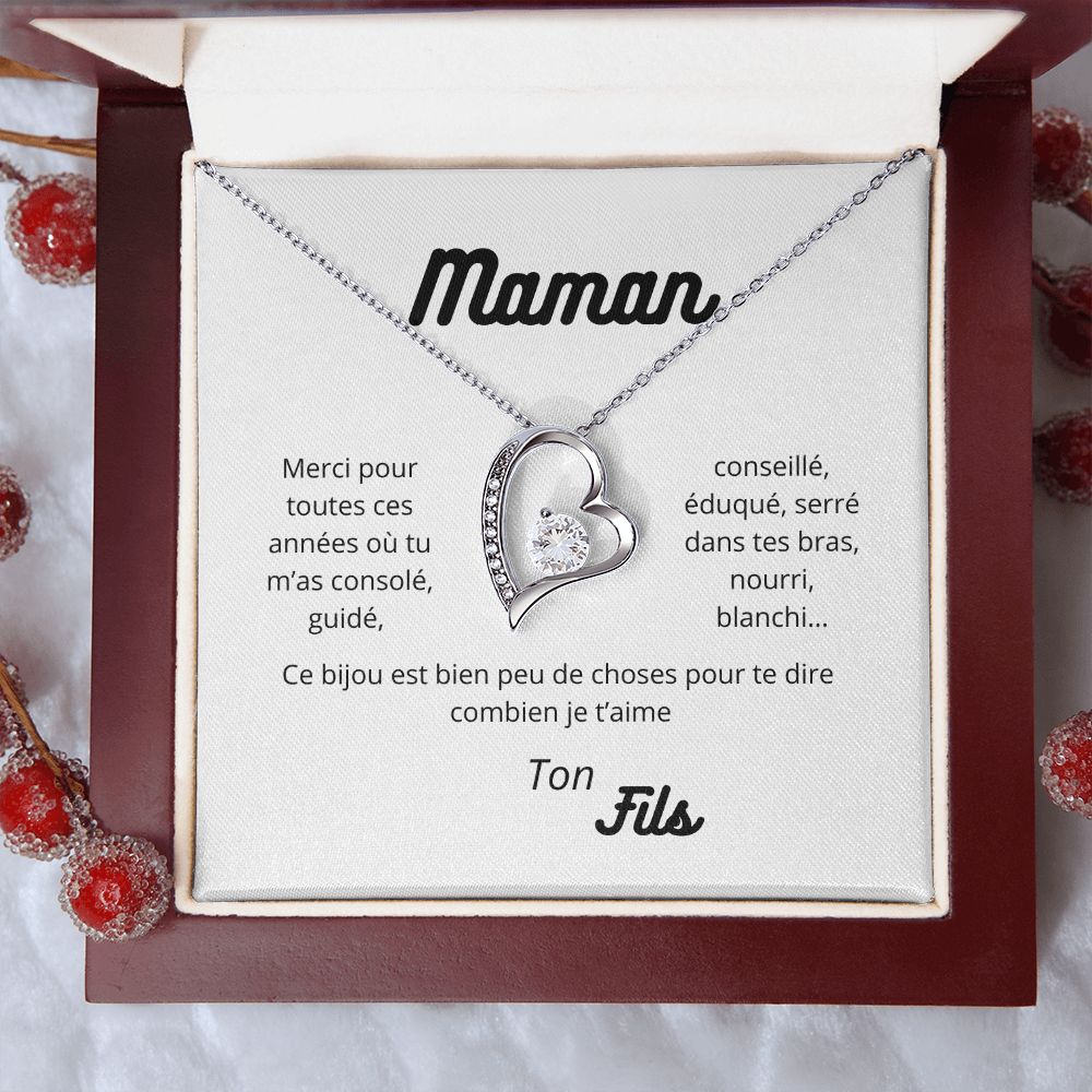 Collier Amour Eternel - pour maman de fils