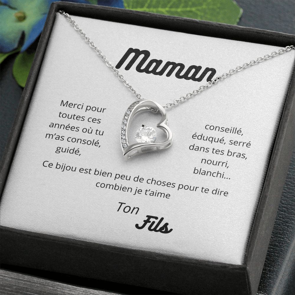 Collier Amour Eternel - pour maman de fils
