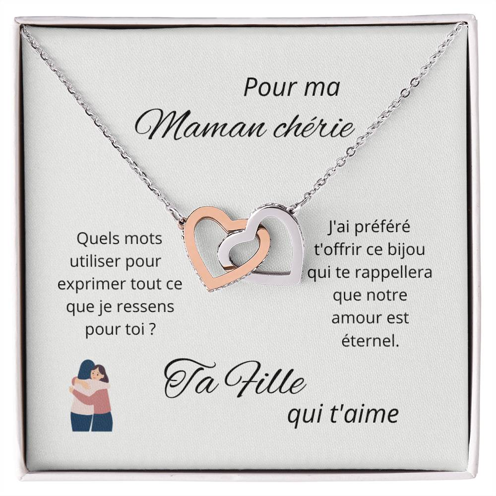 Collier - Maman nos cœurs sont entrelacés