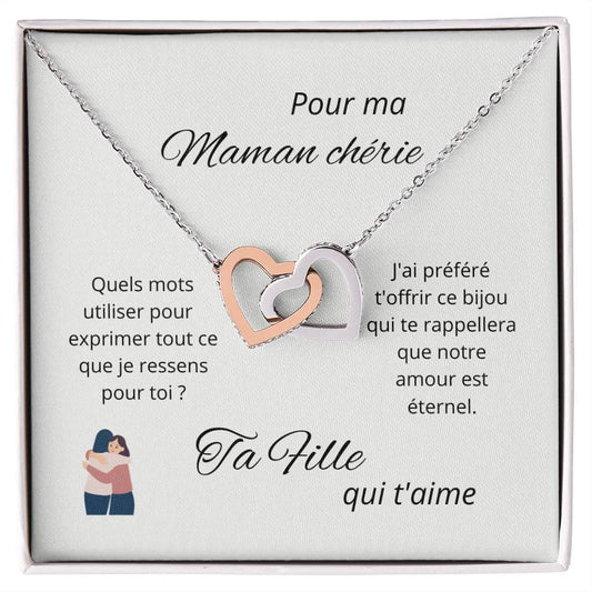 Collier - Maman nos cœurs sont entrelacés