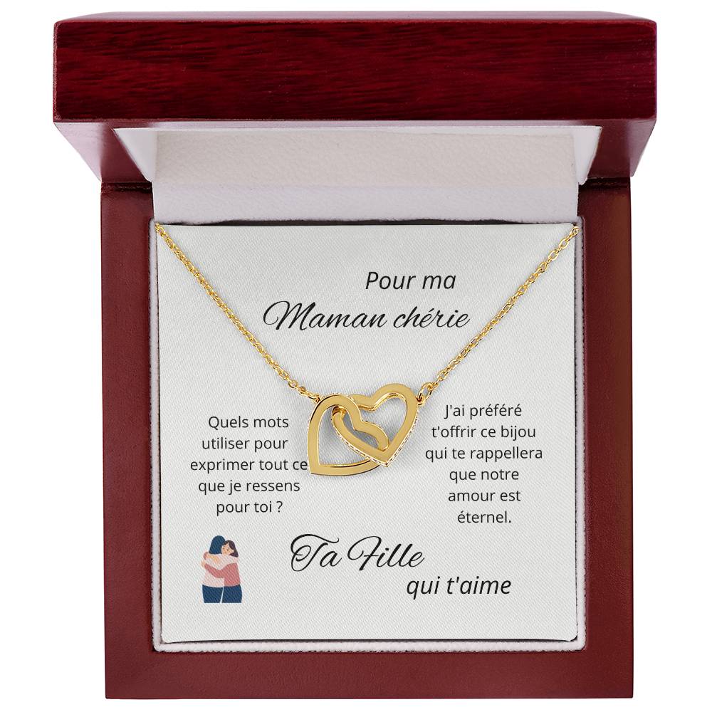 Collier - Maman nos cœurs sont entrelacés