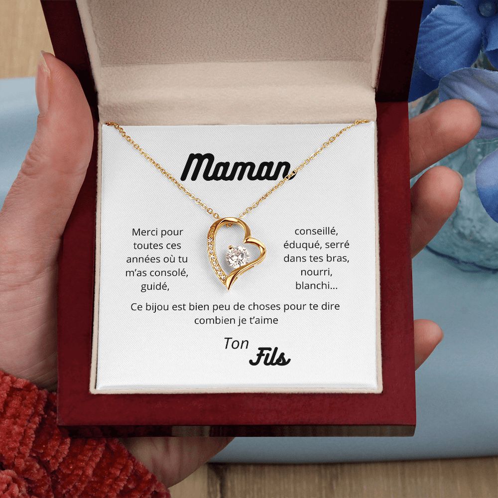 Collier Amour Eternel - pour maman de fils