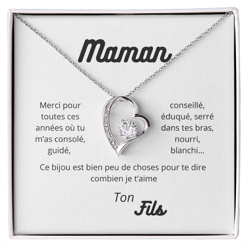 Collier Amour Eternel - pour maman de fils