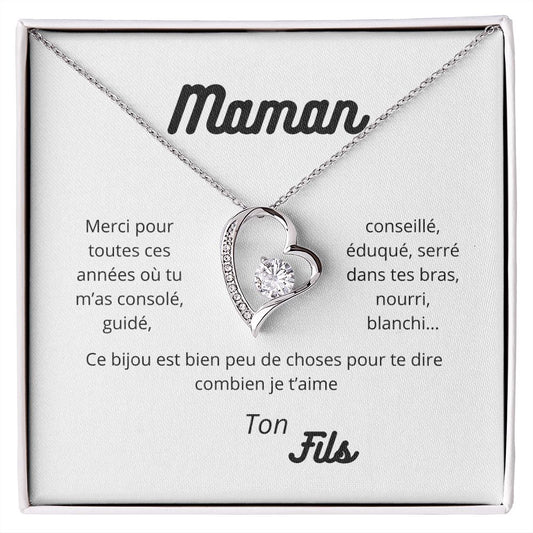 Collier Amour Eternel - pour maman de fils