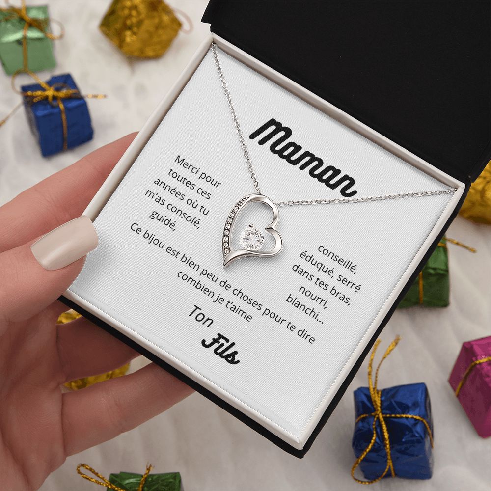 Collier Amour Eternel - pour maman de fils