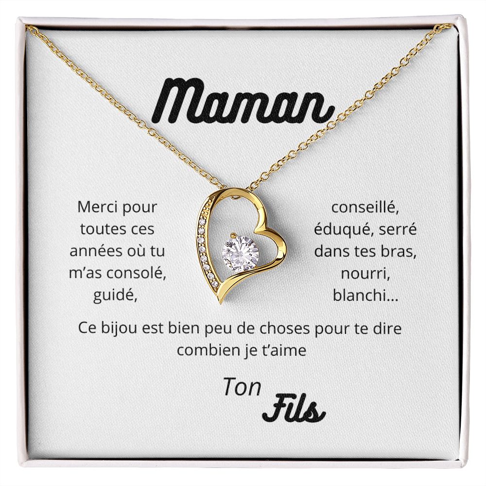 Collier Amour Eternel - pour maman de fils