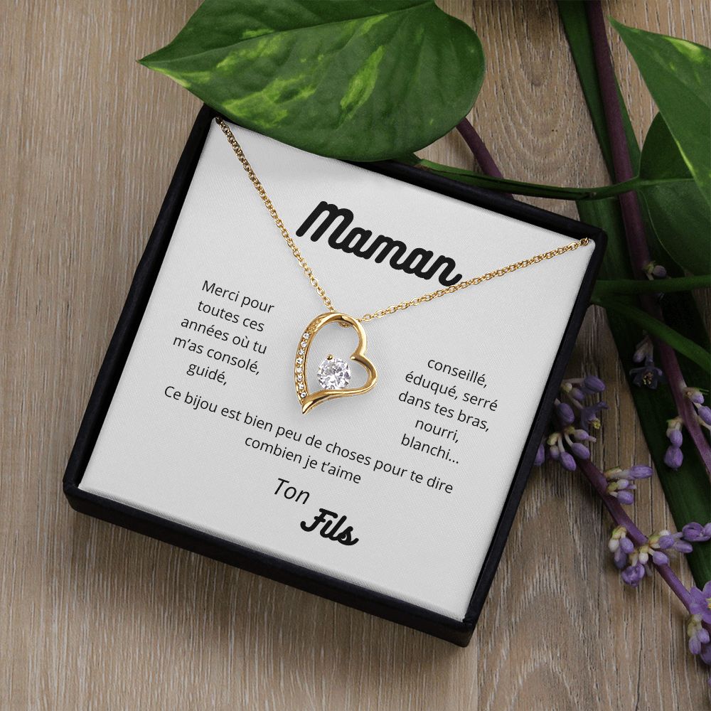Collier Amour Eternel - pour maman de fils