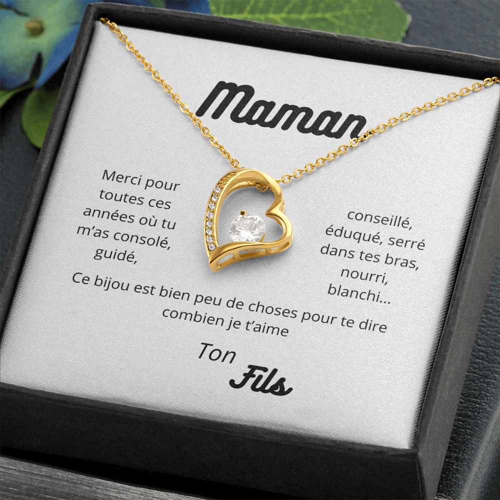Collier Amour Eternel - pour maman de fils